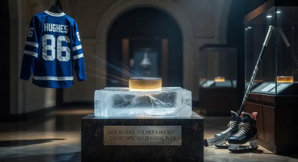 Jack Hughes questions Hockey Hall of Fame possession of puck from U.S. Olympic golden goal