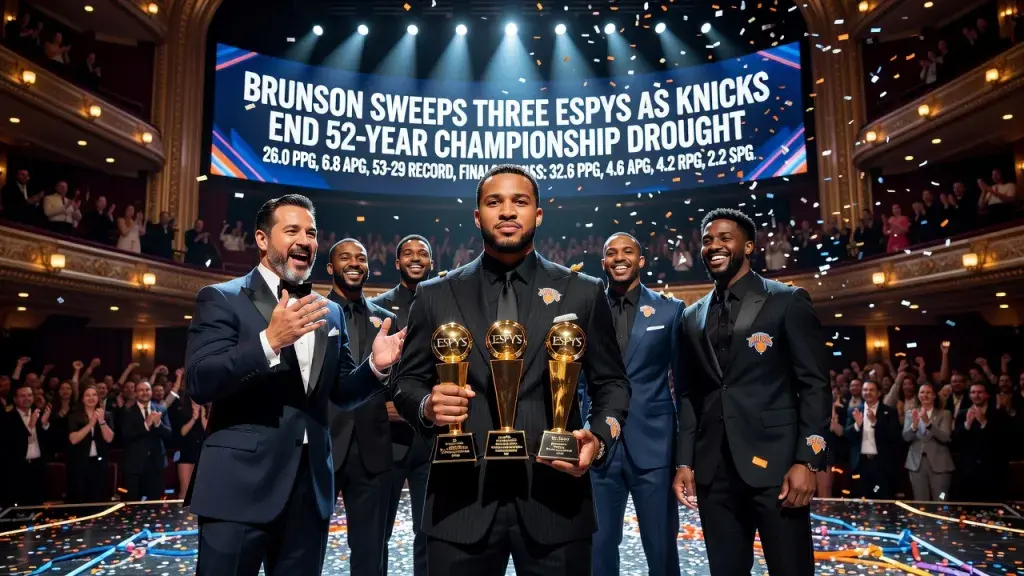 Brunson Sweeps Three ESPYs as Knicks End 52-Year Championship Drought